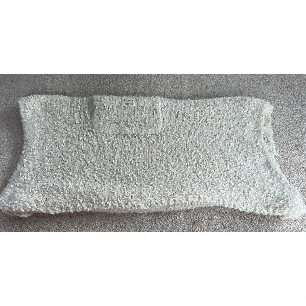 DEMDACO Giving Collection Shawl Wrap Cream Off White Chunky Knit Pocket Scarf